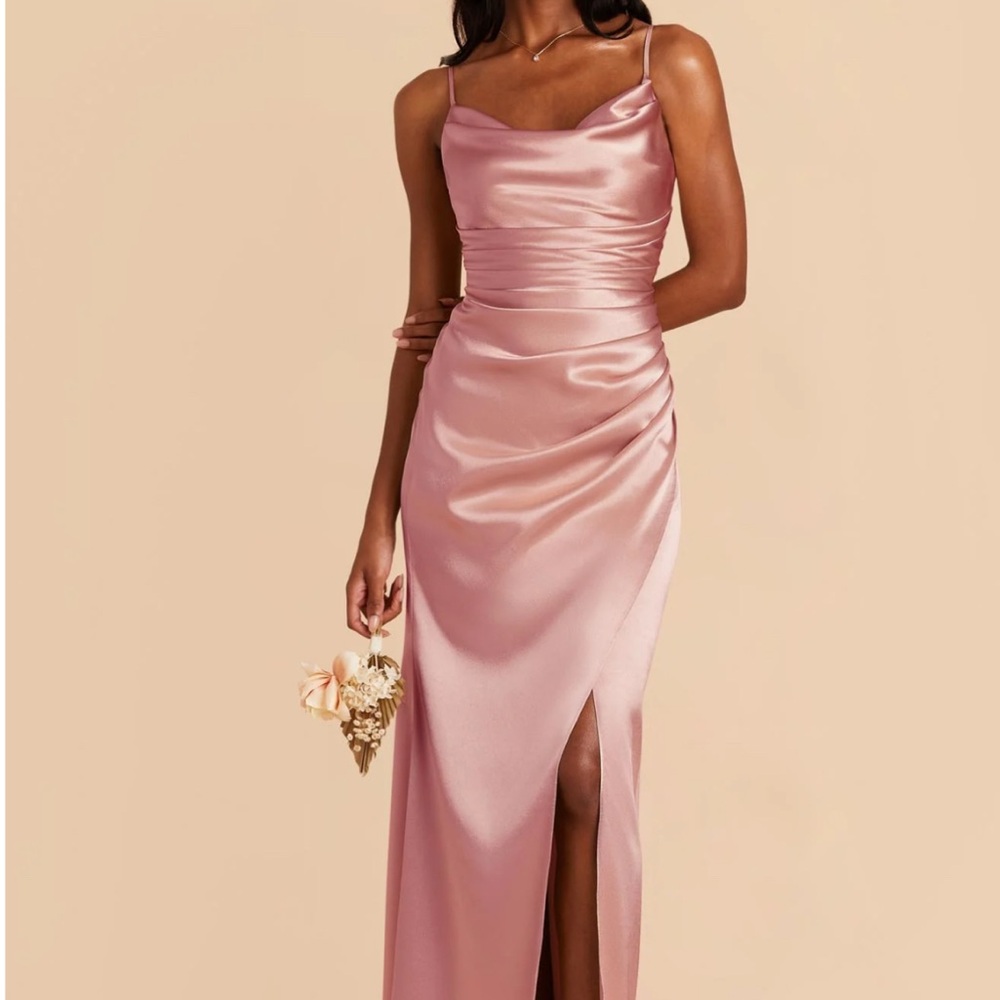 Birdy Grey Blush Satin Maxi Dress